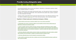 Desktop Screenshot of pravidla-pristupnosti.cz